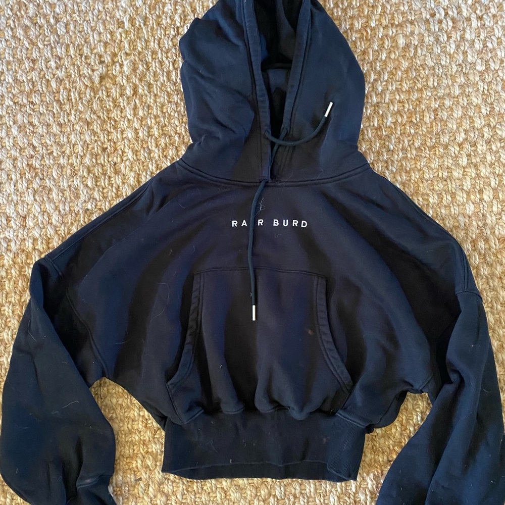 Rair Burd Black Cropped Hoodie Black Hoodie – Women’s Cropped Fit –